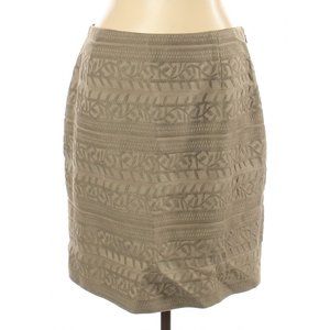 W by Worth Embroidered Linen Blend Skirt 12 NWT
